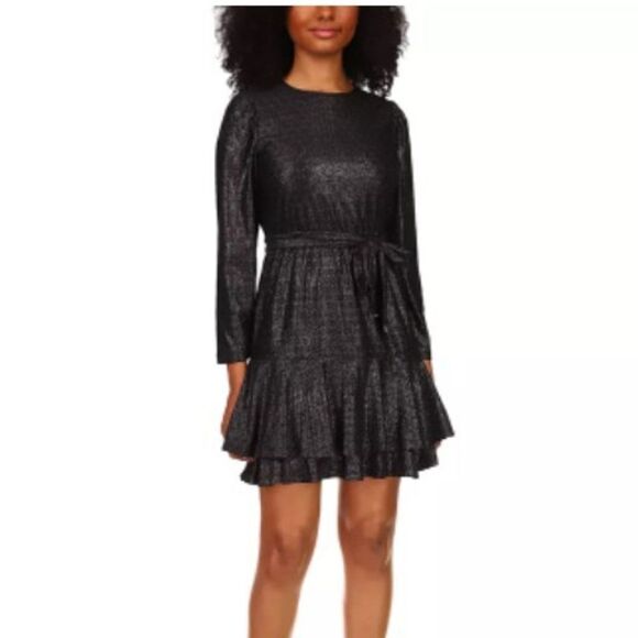 MICHAEL Michael Kors Metallic Ruffled Dress, Sz Med & Large, NWT - Picture 1 of 5